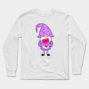 VALENTINE Gnome Purple Long Sleeve T-Shirt